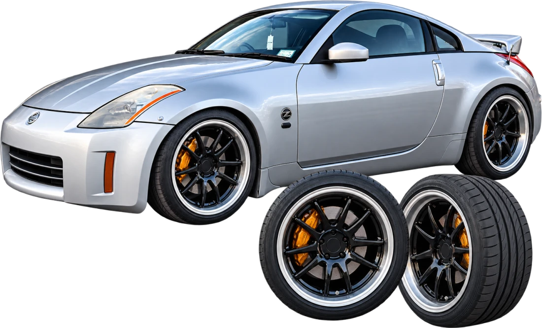 Nissan 350Z on performance wheels