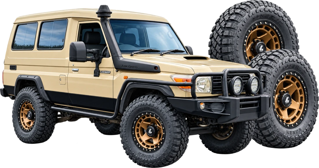 Land Cruiser on off road wheels
